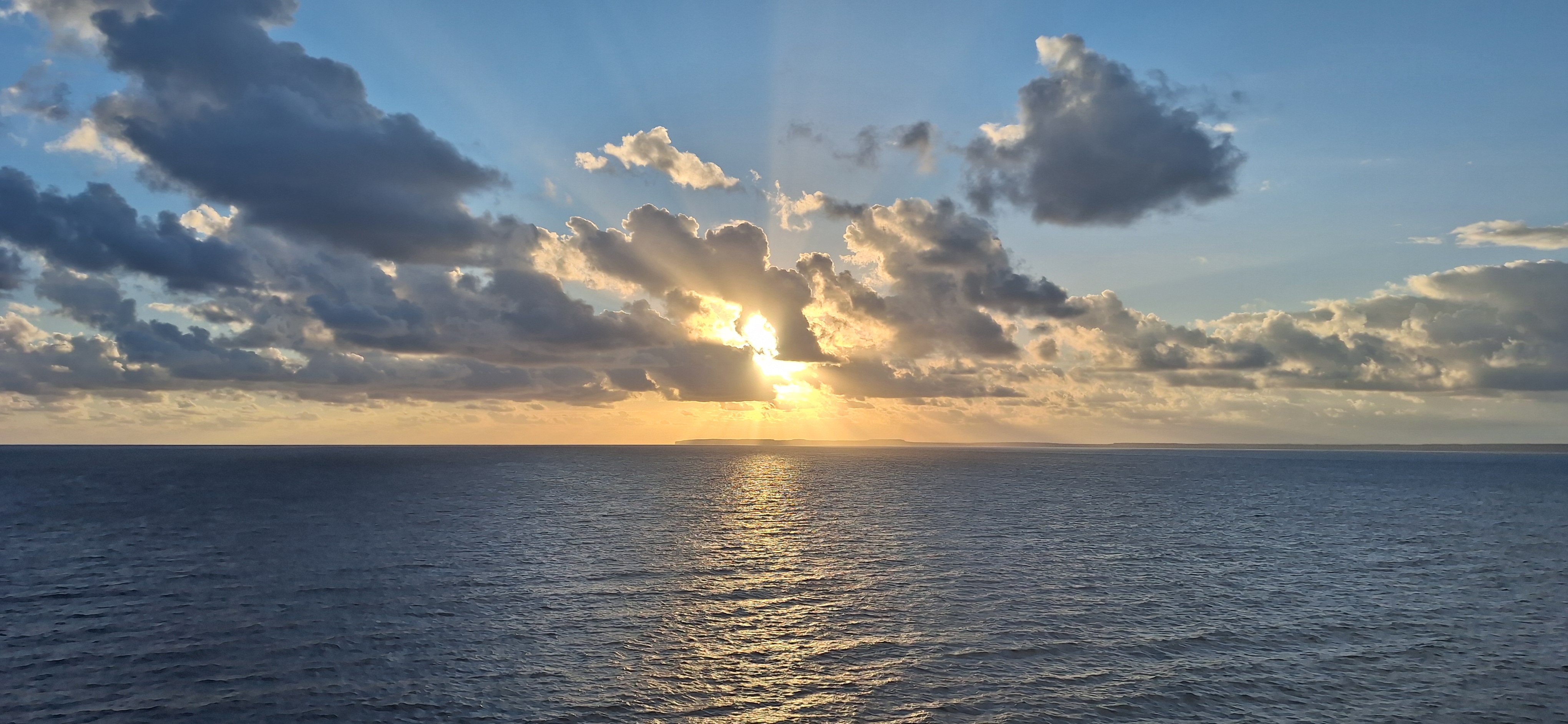 A beautiful ocean sunset with vivid colours